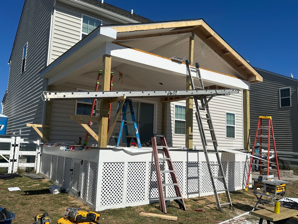 Goodwick Covered Deck for Thomas J. Gorman Construction in Middletown, DE