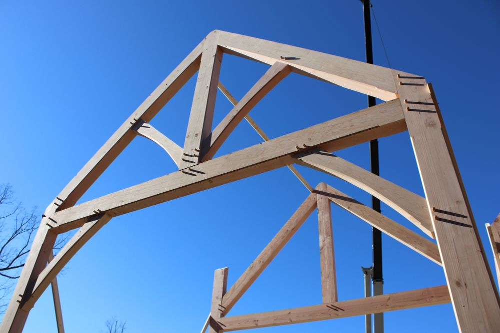 Mountain Style Timber Frame for Emfinger Custom Builders LLC in Pine Mountain, GA