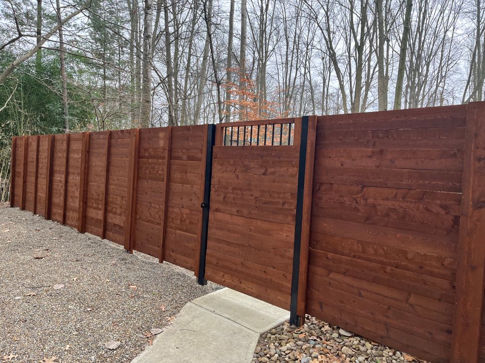 Wood fence for Castle Fence and Deck LLC in Medina, OH