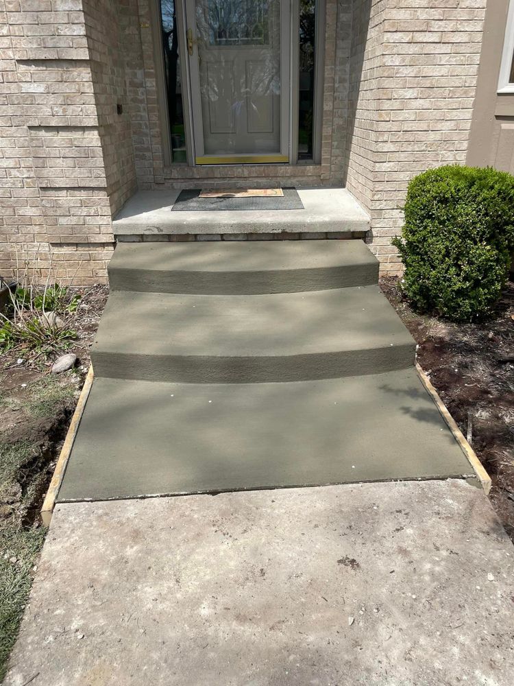 Our Stair Design & Installation service offers homeowners the opportunity to enhance their property with durable and stylish concrete stairs, expertly crafted to elevate the aesthetics and functionality of their home. for JR Concrete Placement in Macomb County,  MI