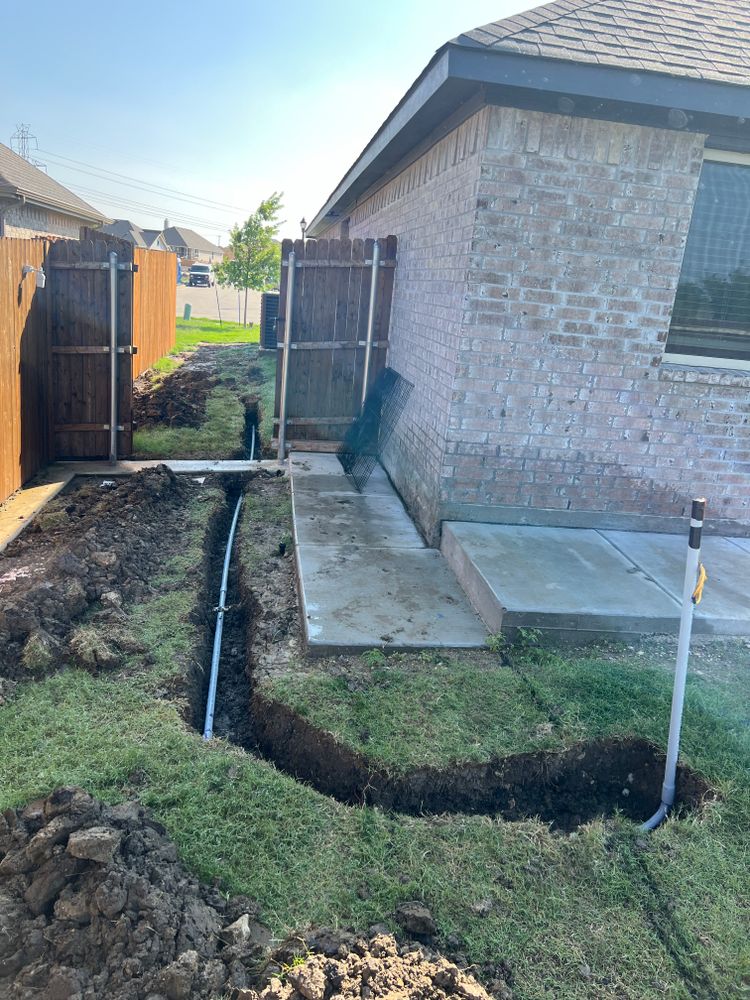 Underground Drains/Utilities for BW Concrete Contracting LLC in Fort Worth, TX