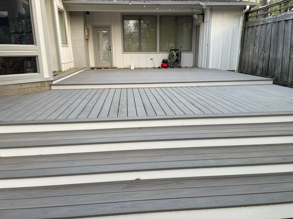 Transform your outdoor space with our expert deck and patio installation services, offering durable materials, customized designs, and professional craftsmanship to enhance beauty and functionality in your home's exterior oasis. for One Level Construction in Scurry, TX