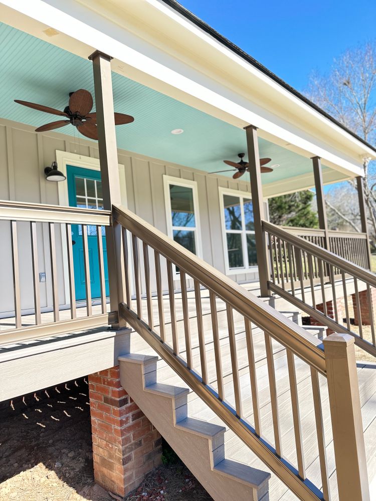 Aluminum Composite Porches and Decks  for Emfinger Custom Builders LLC in Pine Mountain, GA