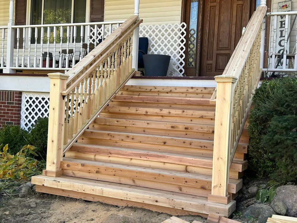 Enhance your home with our custom wood stairs, expertly crafted for durability and elegance. Our skilled carpenters ensure a perfect fit for any style, adding timeless beauty to your space. for K&S Carpentry in Oakland County, MI