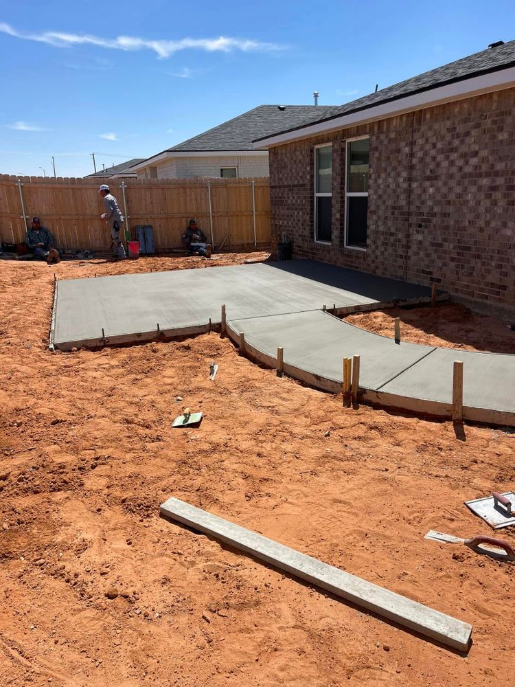 Transform your outdoor space with our expert Patio Design & Installation service, offering customized concrete solutions that enhance beauty and functionality for relaxation or entertaining. Durable, stylish patios tailored to your needs. for DeLeon's Concrete in Odessa, TX