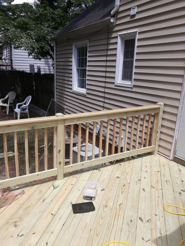 Our Deck & Patio Installation service creates beautiful, durable outdoor living spaces tailored to your home, enhancing comfort, curb appeal, and value with expert craftsmanship from design through completion. for River City Contractors in Richmond, VA