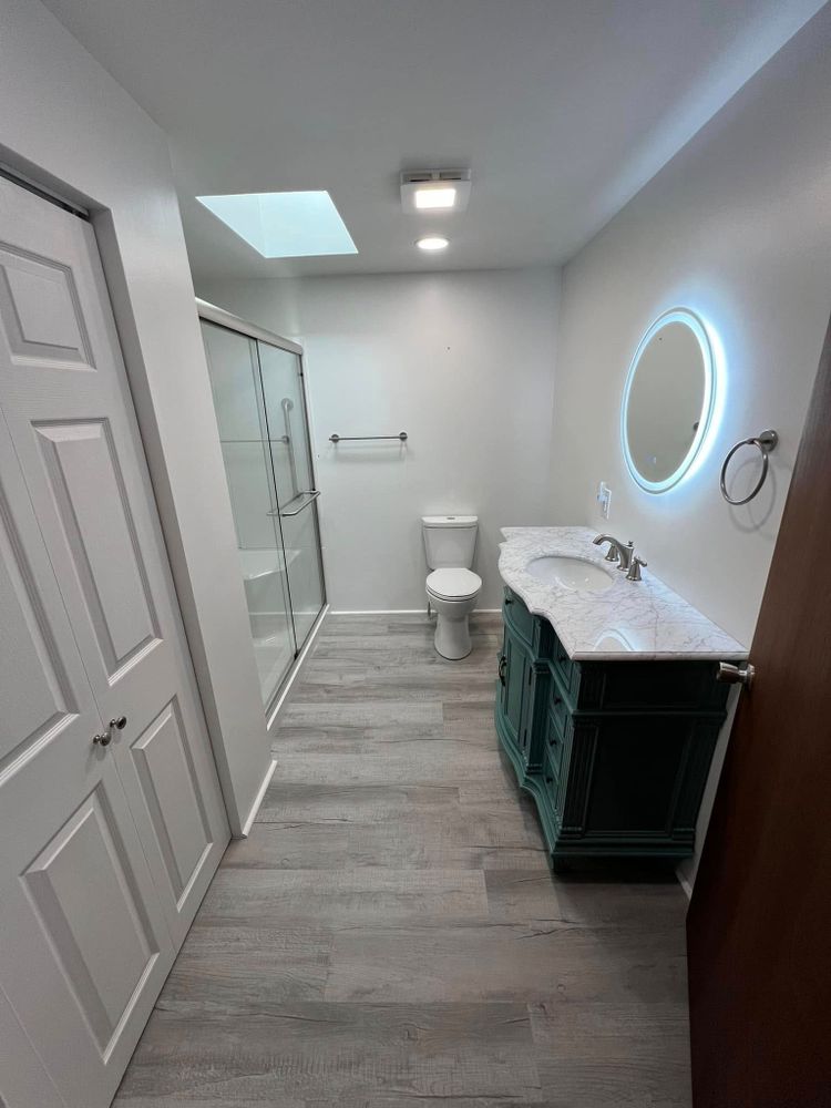 Revitalize your space with our expert bathroom renovation service, transforming outdated areas into modern, functional retreats using high-quality materials and tailored designs that enhance both beauty and value in your home. for DPD Construction in Cadiz Township, OH