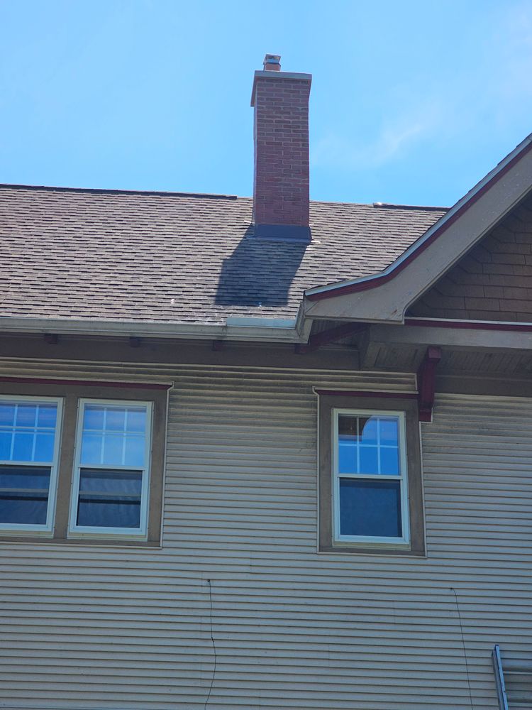 Chimney restored  for JM Restoration LLC. in South Milwaukee, WI