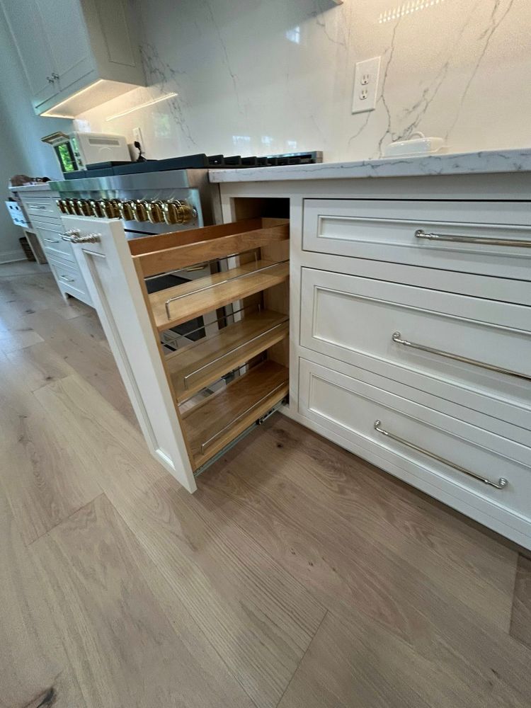 Our cabinet refinishing service restores worn cabinets with expert prep, durable finishes, and beautiful color updates, giving your kitchen or bathroom a fresh, cost-effective look without full replacement. for Goetz & Co. Fine Cabinetry in Camden, TN