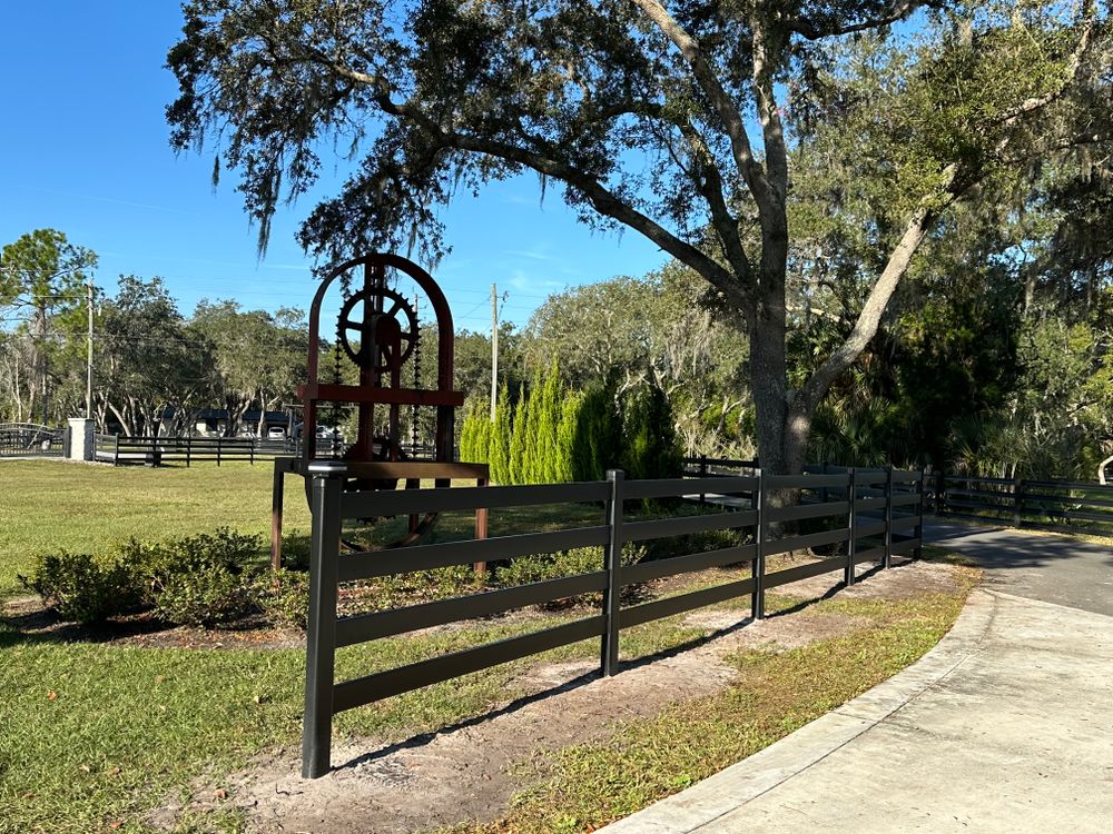 Buckley All Steel Fence for Allbritton's Outdoor Solutions Inc in Geneva, FL