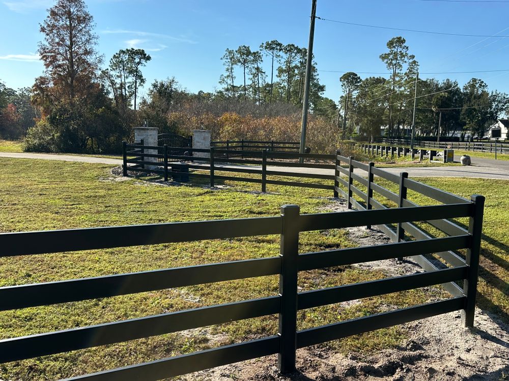 Buckley All Steel Fence for Allbritton's Outdoor Solutions Inc in Geneva, FL