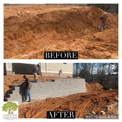 Before and After  for Landscape Additions  in Shelby County,  AL