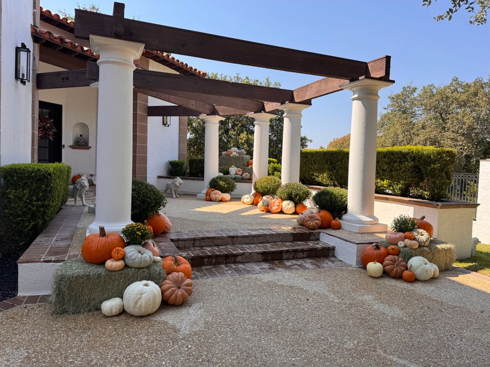 Fall Decorations  for Espinoza Landscape & Construction  in San Antonio, TX