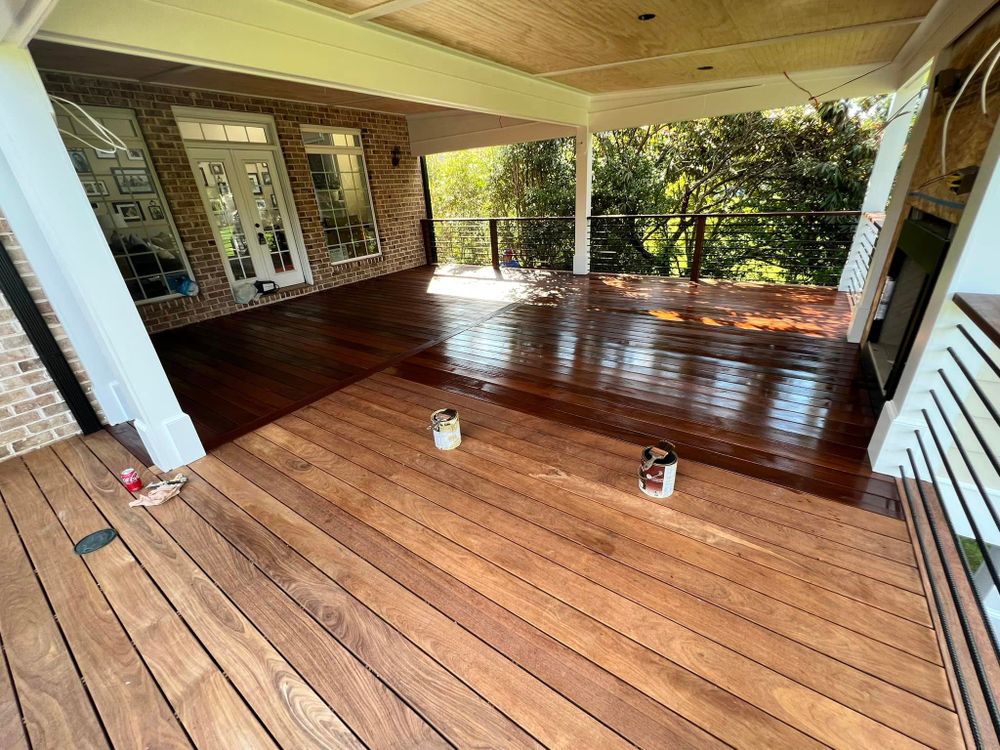 Our staining service provides a durable finish that enhances the beauty of your wood surfaces and protects them from weather damage. for Ang Painting LLC in Athens, GA