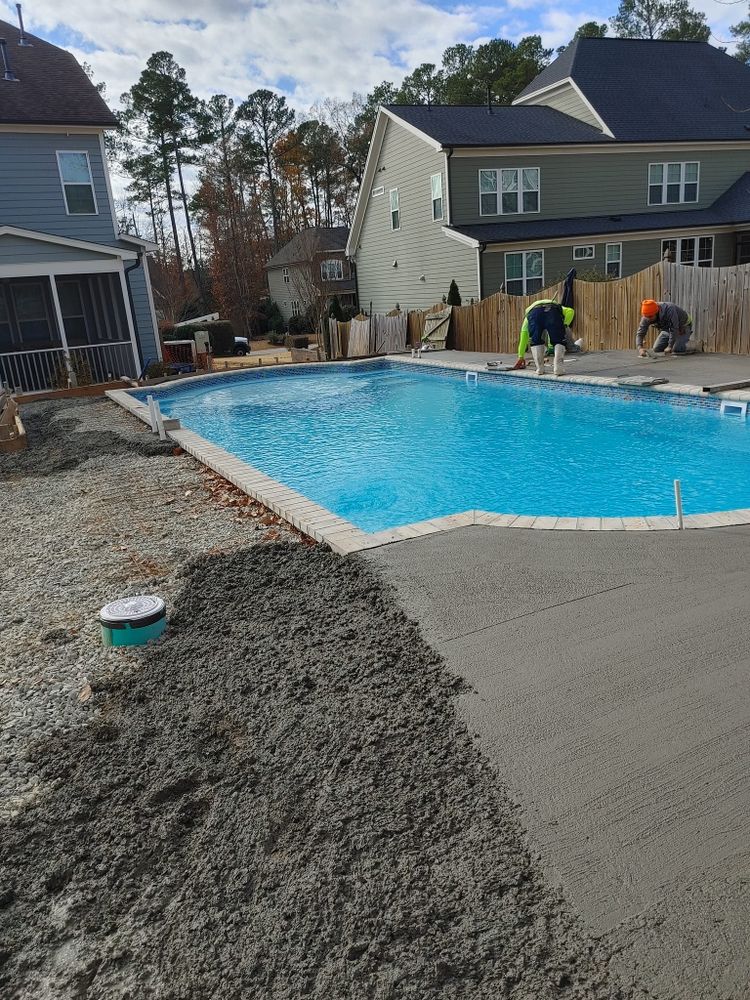 We offer a comprehensive patio design and installation service to help create an outdoor living space that meets your needs and complements your home's aesthetic. for Phoenix Concrete Services in Zebulon, NC