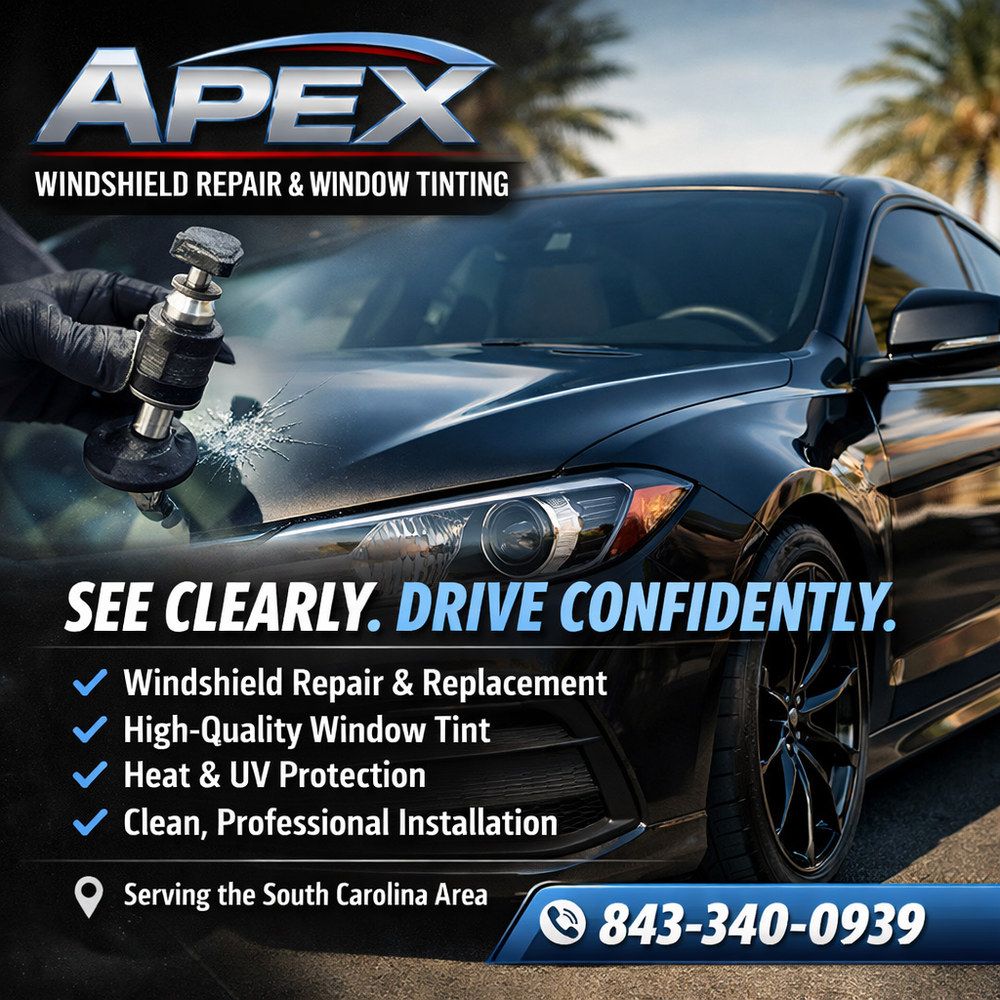 Windshield Repair for Apex Auto Pros Window Tinting - Auto Customizing & Performance Myrtle Beach in Myrtle Beach, SC