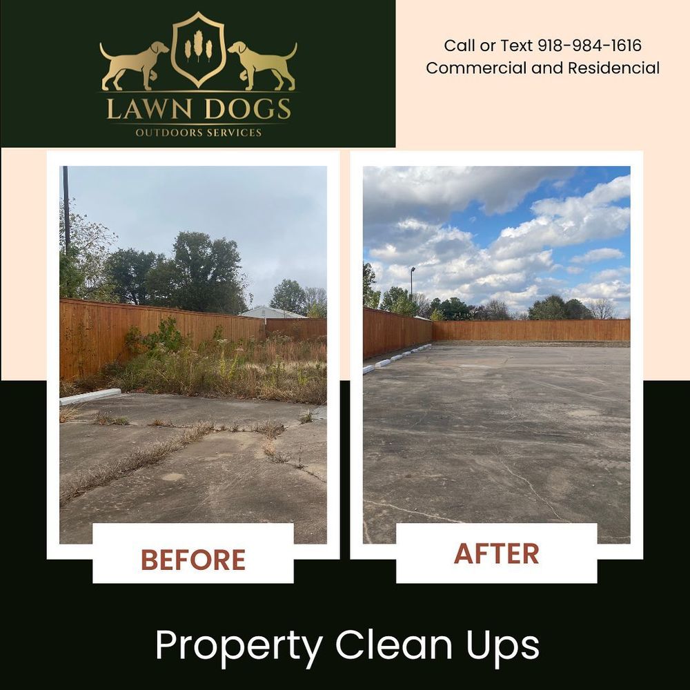 Our Fall and Spring Clean Up service includes clearing away leaves, debris, and branches from your yard to prepare for the changing seasons. Let us maintain your outdoor space year-round. for Lawn Dogs Outdoors Services in Sand Springs, OK