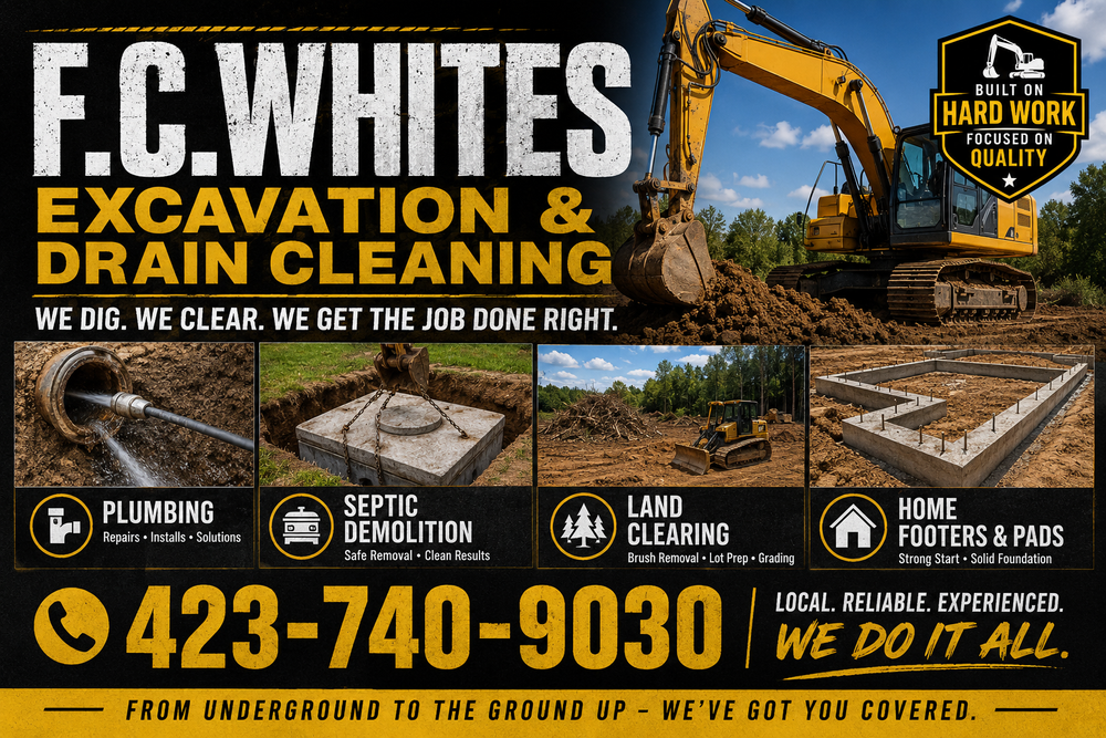 All Photos for F.C. White’s Excavation & Drain Cleaning in Huntingdon, TN