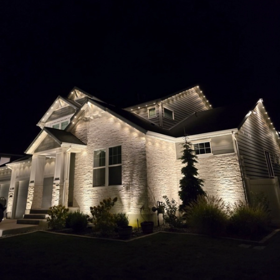 Elevate your home with Permanent Lighting in Huntsville, AL! Holiday Lighting Solutions offers OMNI RGB Lights for year-round curb appeal, energy savings, and stunning, customizable ambiance. for Holiday Lighting Solutions in Huntsville, AL