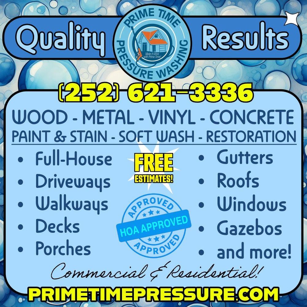 All Photos for Prime Time Pressure Washing & Roof Cleaning in Moyock, NC