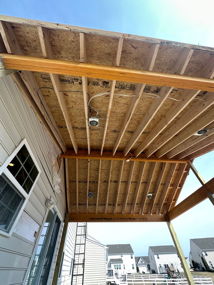 Goodwick Covered Deck for Thomas J. Gorman Construction in Middletown, DE