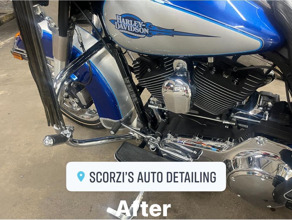 Motorcycle Detailing for Scorzi’s Auto Detailing in Easthampton, MA