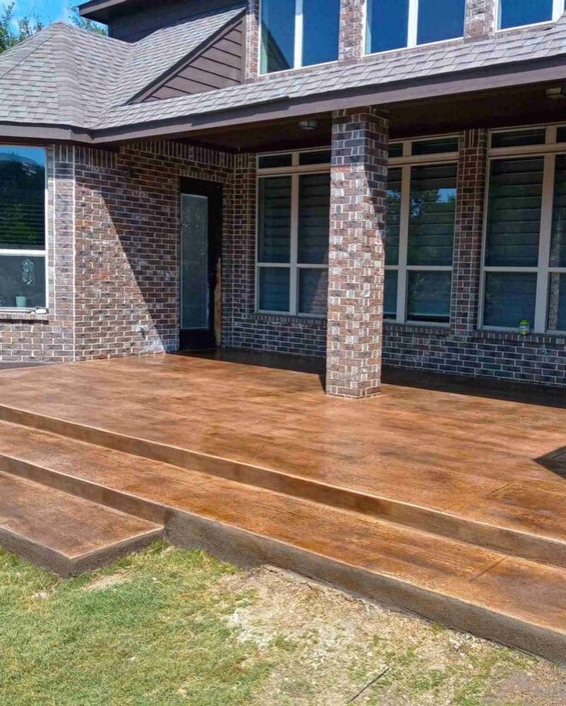 Our Stair Design & Installation service offers homeowners the opportunity to enhance their property with durable and visually appealing concrete stairs tailored to fit their space and style preferences. for Triple Crown Custom Concrete in San Antonio, TX