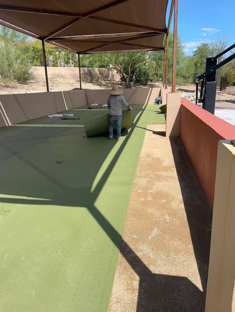 Enhance your outdoor spaces with our expert Turf Installation service, providing lush, low-maintenance lawns that elevate curb appeal and create a welcoming environment for relaxation and entertainment in any home setting. for Deserts Voice Construction in Queen Creek, AZ