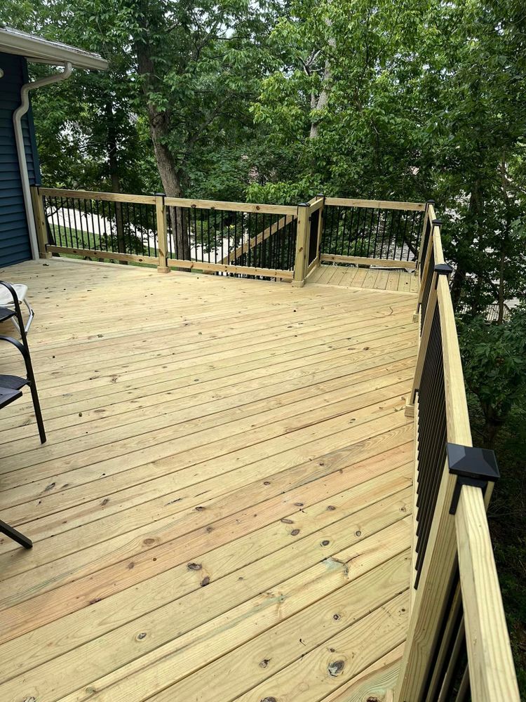 Transform your outdoor living space with our expert Deck & Patio Installation service. Our skilled team will create a beautiful and functional area for relaxing, entertaining, and enjoying the great outdoors. for J&G Remodeling in Lawrenceburg, IN