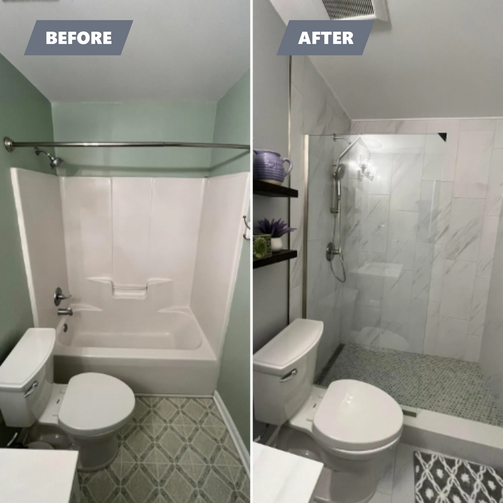 Before and After for A-L Tile in Saluda, SC