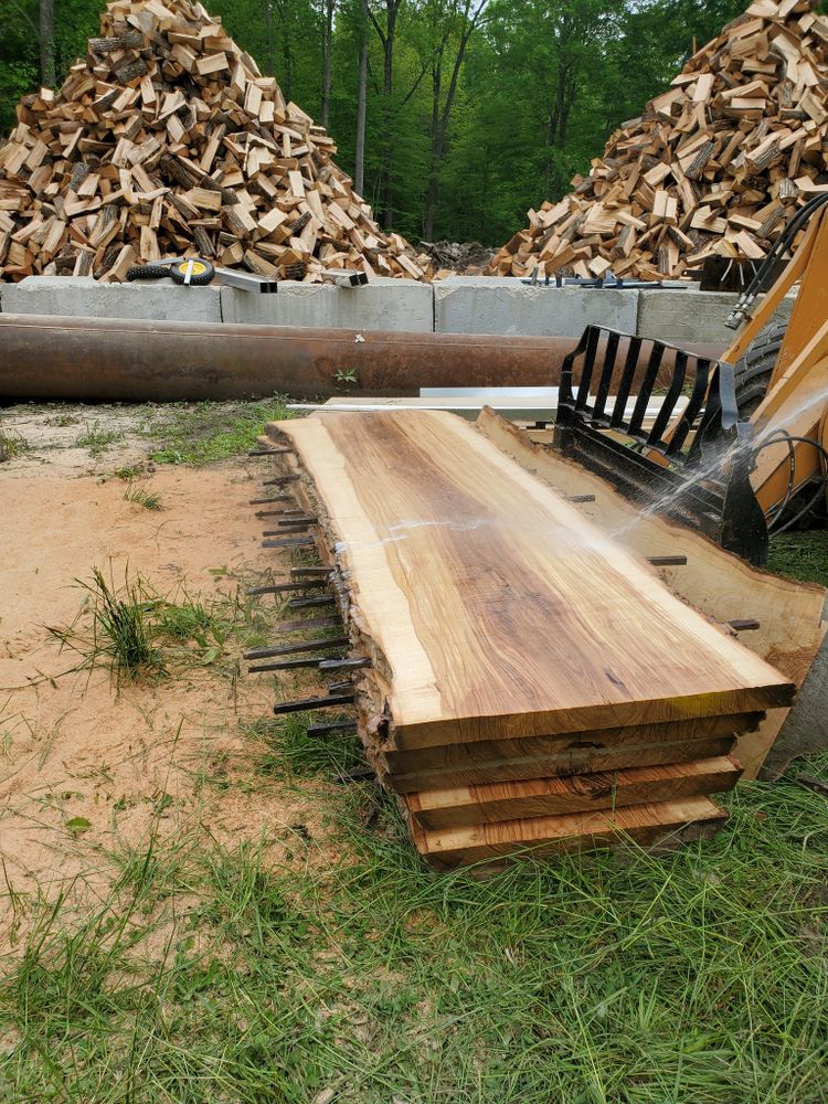 Wood Slabs for Bennett Logging in Gosport, Indiana