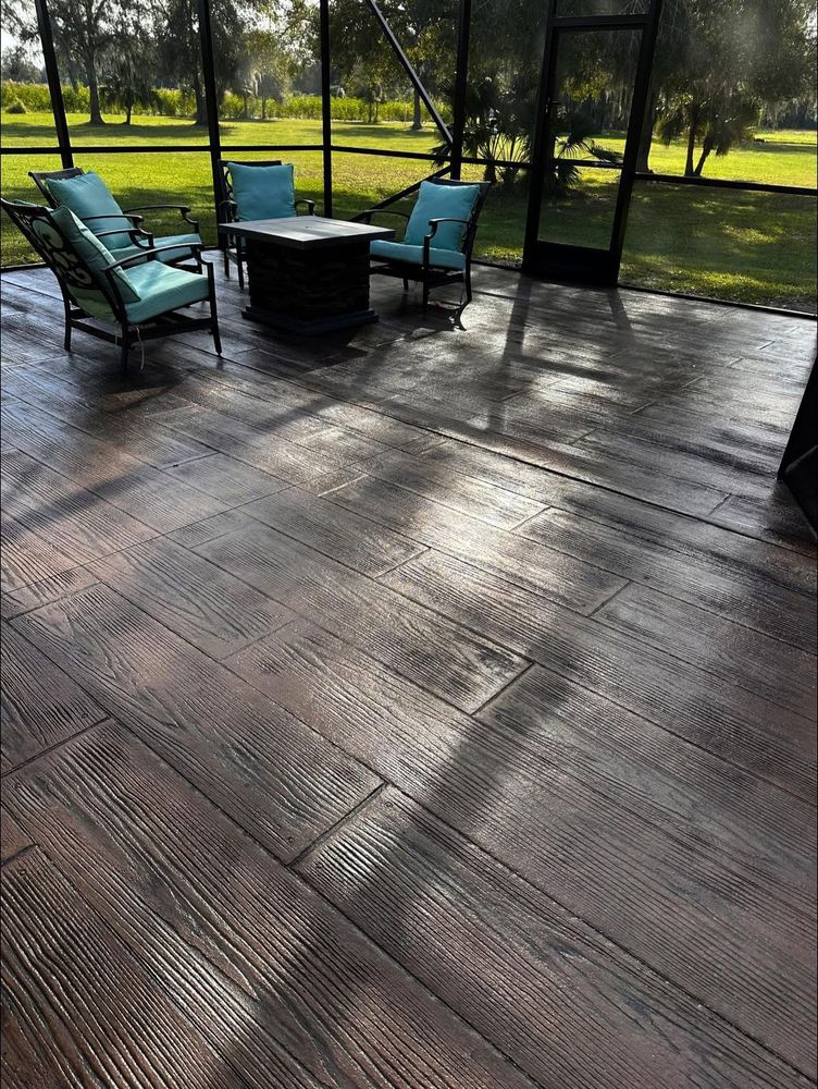 Transform your outdoor space with our expert stamped concrete installation, offering beautiful, durable surfaces that mimic natural stone at a fraction of the cost. Enhance your home’s curb appeal effortlessly. for All Phases Decorative Concrete in Sebring, FL