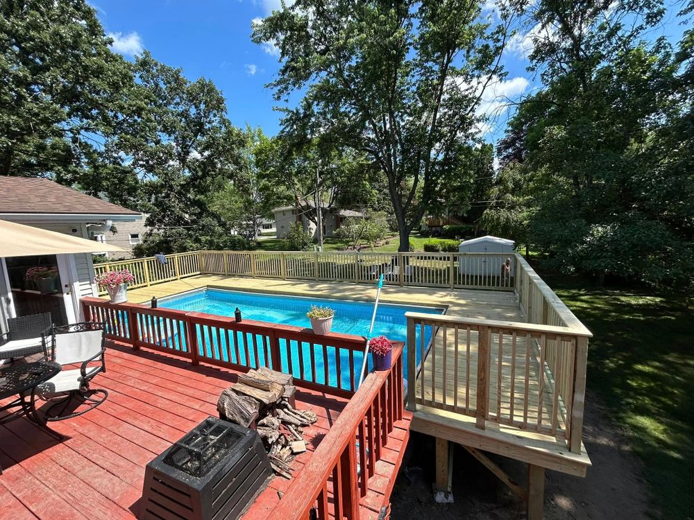 Treated Green/Brown Decks for R&R Home Services (RR Affordable Deck Builders) in Schaumburg, IL