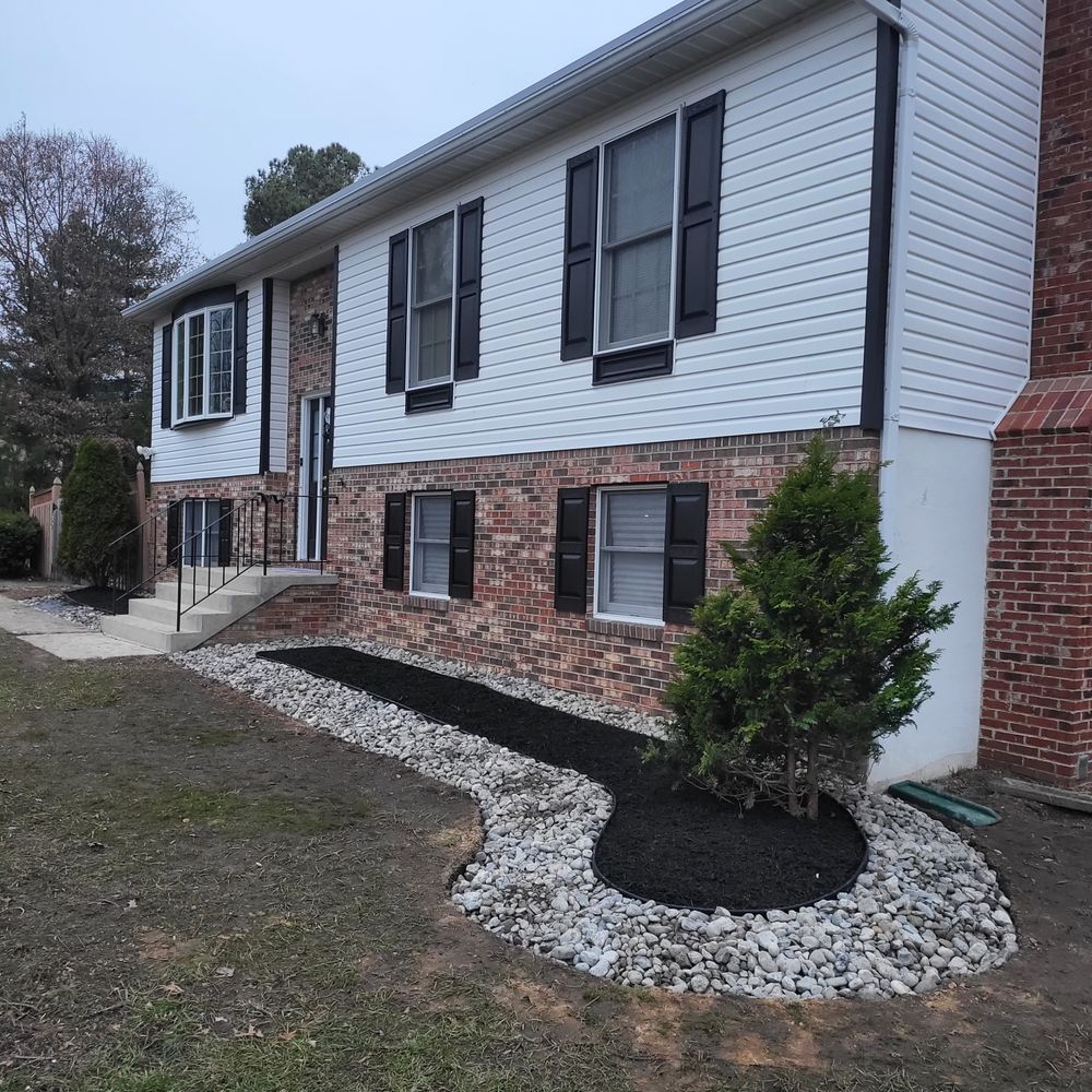 Landscape Design/ Rocks and Pavers for Sam I AM Property Solutions in Sunderland, MD
