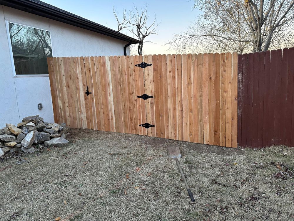 Our expert team provides efficient and professional fence installation services, enhancing your property's aesthetic appeal and ensuring privacy and security for you and your family. Contact us to schedule an appointment! for Lawn Dogs Outdoors Services in Sand Springs, OK