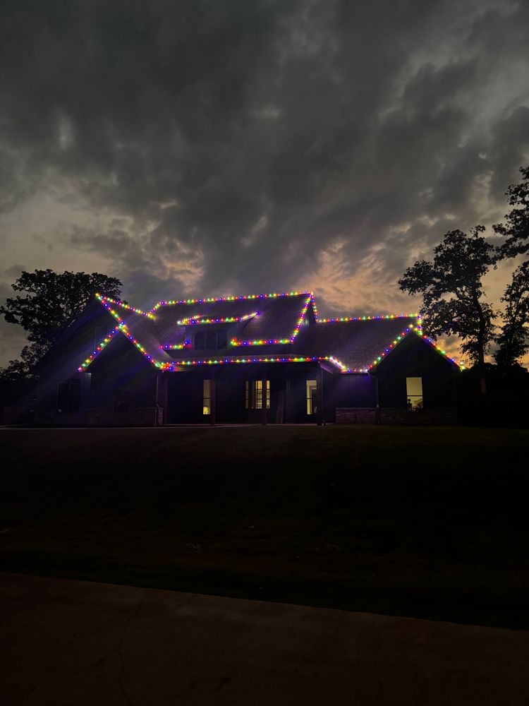 Christmas lights  for Keener's Lawn and Landscape LLC in Quitman, TX