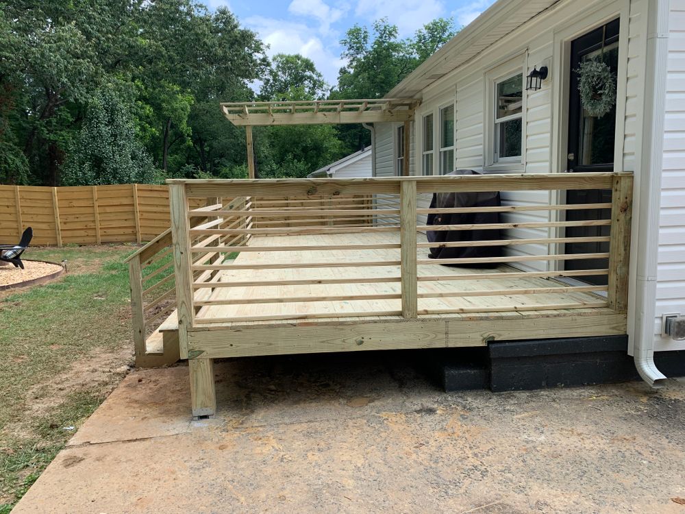 Decking work for Compadres Concrete in Griffin, GA