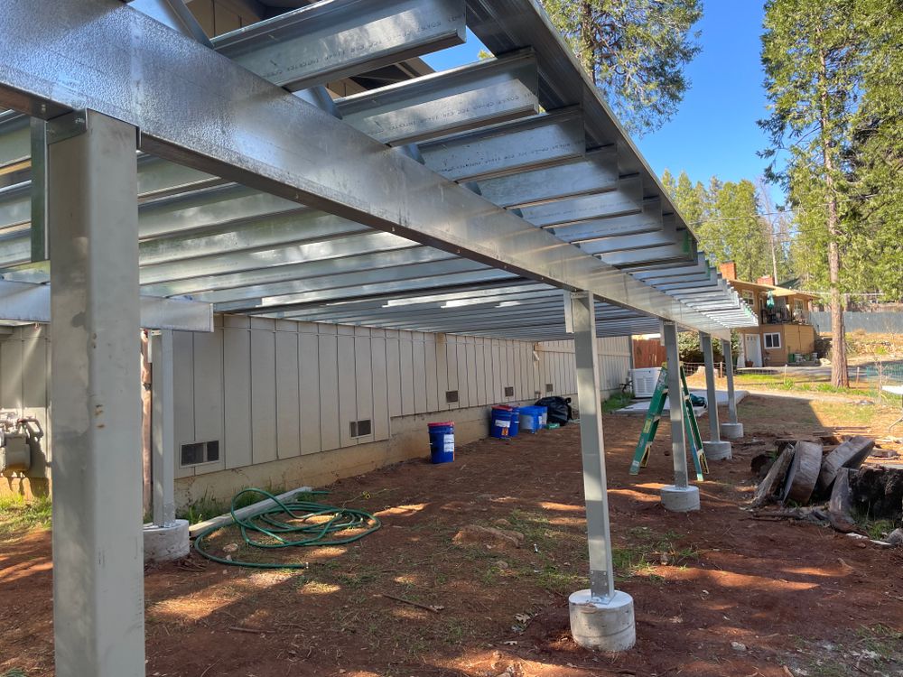 Evolved Steel Framed Deck for Home Hardening Solutions Inc. in Nevada County, CA