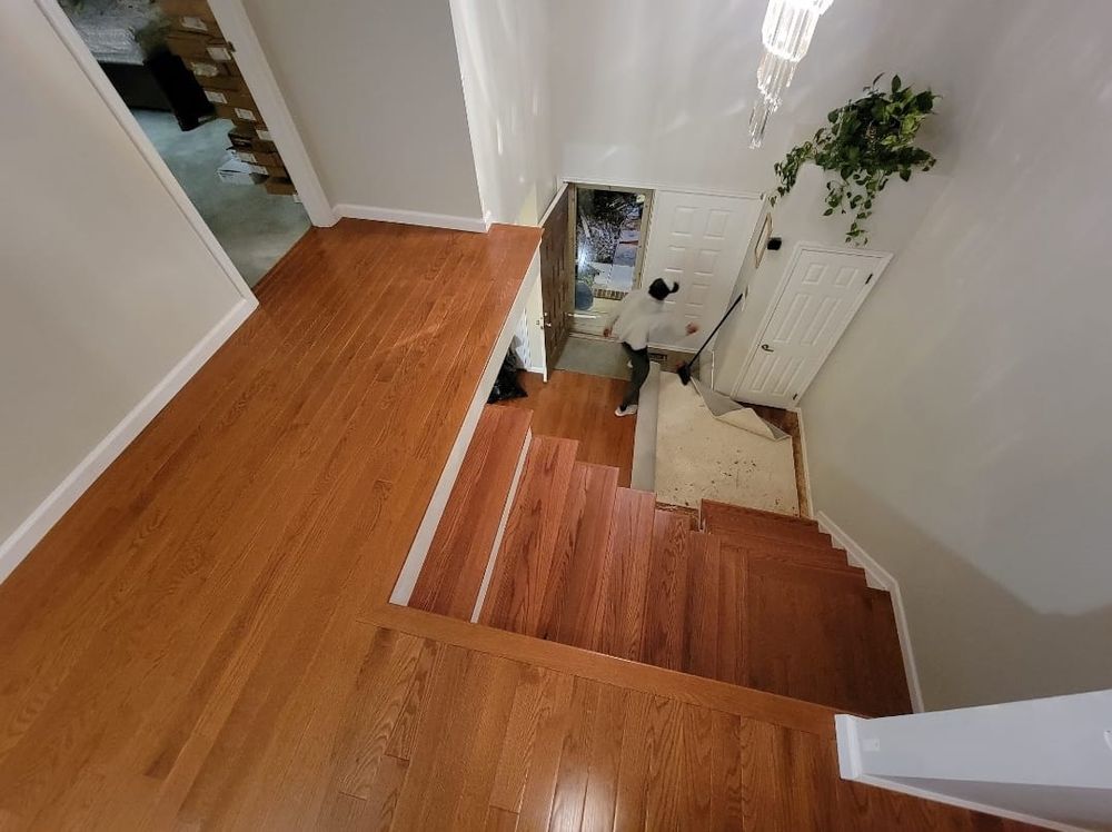 Our Floor Repair service expertly restores your flooring's beauty and functionality, addressing scratches, dents, and wear while ensuring a seamless match with existing materials for a rejuvenated appearance in any room. for Big T Floors in Mercer County, NJ