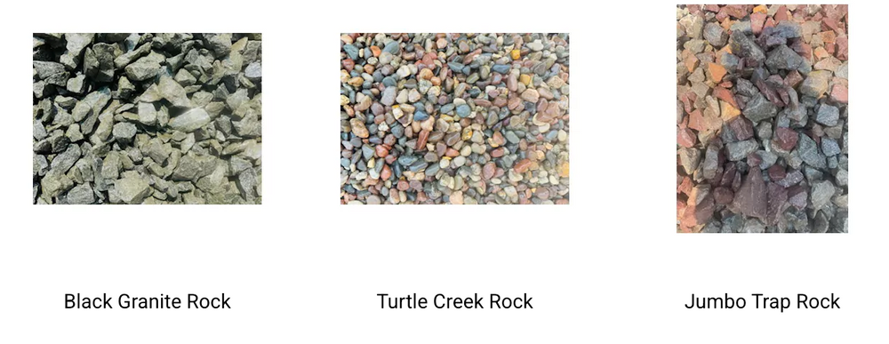We offer a full line of decorative & driveway rock to best fit your needs. We also carry topsoil and fine masonry Sand. Our bulk product line includes: Large Iowa Lake Rock; Small Iowa Lake Rock; Large Trap Rock; Meramec Rock; Clean Driveway Rock; Grade 8 “CA6” Rock; Fine Masonry Sand; Topsoil Double Sifted – 70% Topsoil, 30% Compost.

Contact us today to schedule your bulk material delivery. for Mayfield Landscaping in Staunton, IL