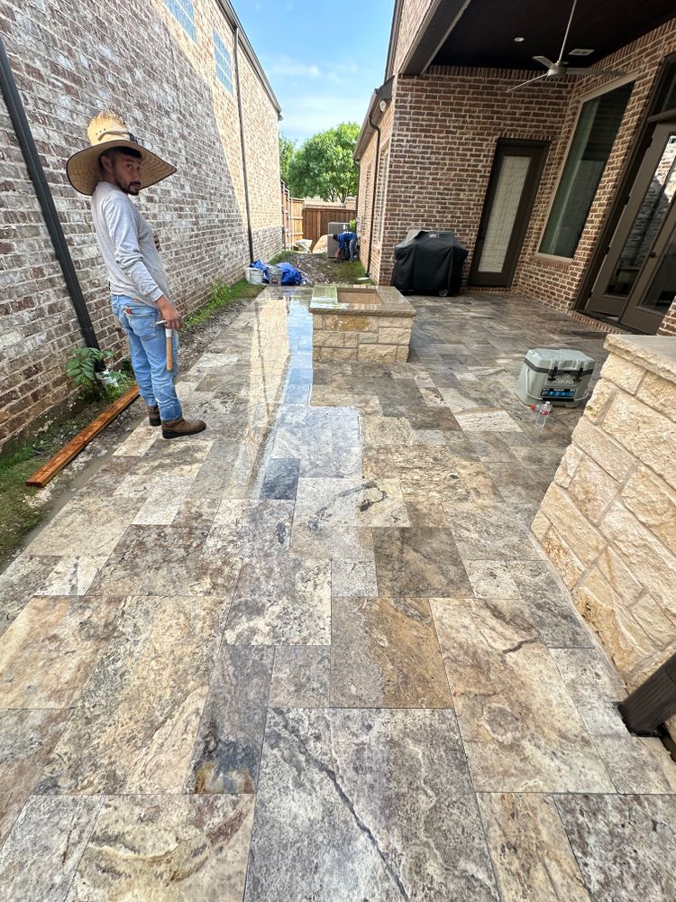 Our Hardscape Installation service transforms your outdoor areas with expert landscape installation, providing durable and aesthetically pleasing features like patios, walkways, and retaining walls to elevate your home's curb appeal. for Bronco Masonry Inc. in Dallas, TX