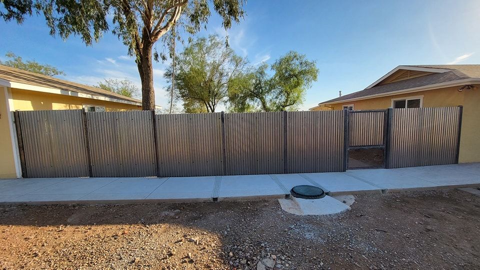 Our professional fence installation service offers homeowners a hassle-free experience with top-quality materials and expert craftsmanship, delivering the perfect solution to enhance their property's security and privacy. for Az Corrugated Fencing   in Tuscon Estates, AZ