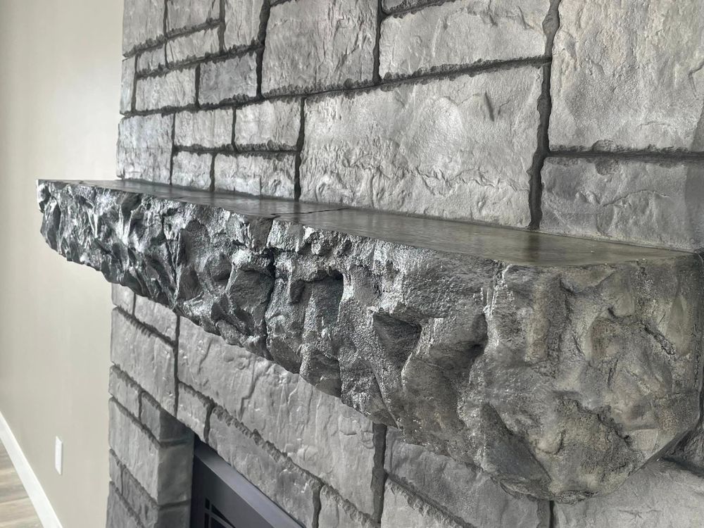 Interior fireplace & feature walls  for STAMPEDE Vertical Concrete in Isanti, Minnesota