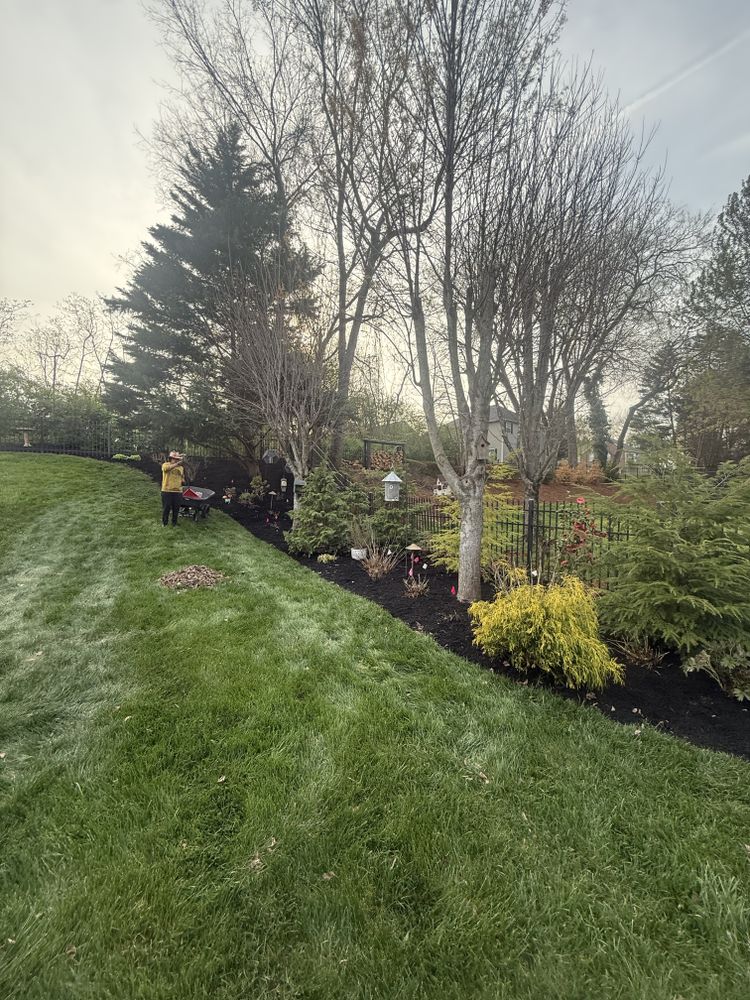 Professional mulch installation services for Wesleys Landscaping in Clinton, TN