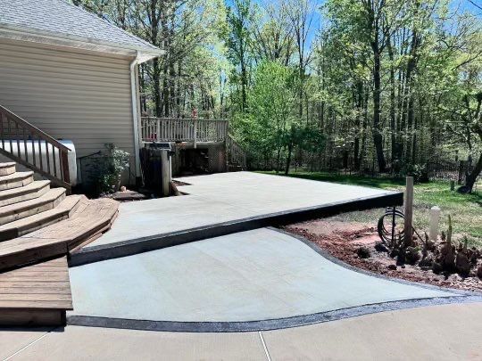 If you're looking to improve your outdoor living space, our stamp concrete service is perfect for you. We can help design and build a patio or sidewalk that perfectly fits your needs and style. for Keyes Exteriors in Suite 103, Stafford