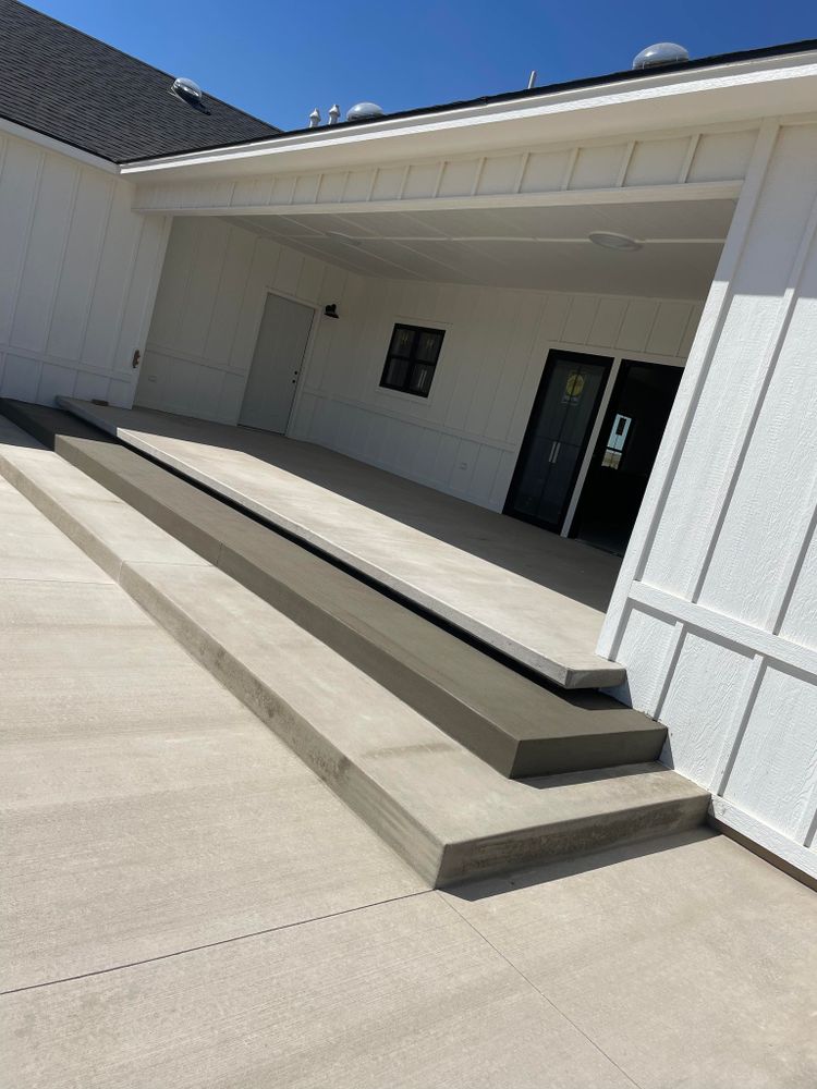Transform your home with our expert stair design and installation service. Our team crafts durable, stylish concrete stairs that enhance safety and elevate the aesthetic appeal of your space. for J&G Concrete LLC in Garden City, KS