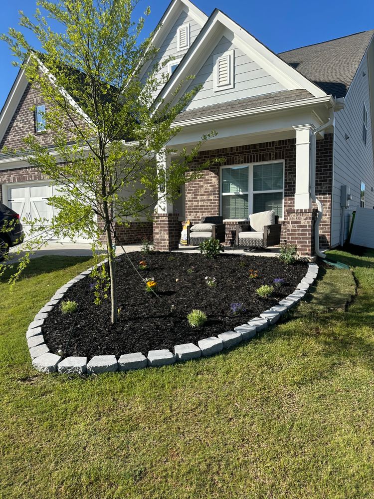 Mulch, Pine straw & Rock Landscaping Installs for Dirt Pro Land Solutions in Fayetteville, GA