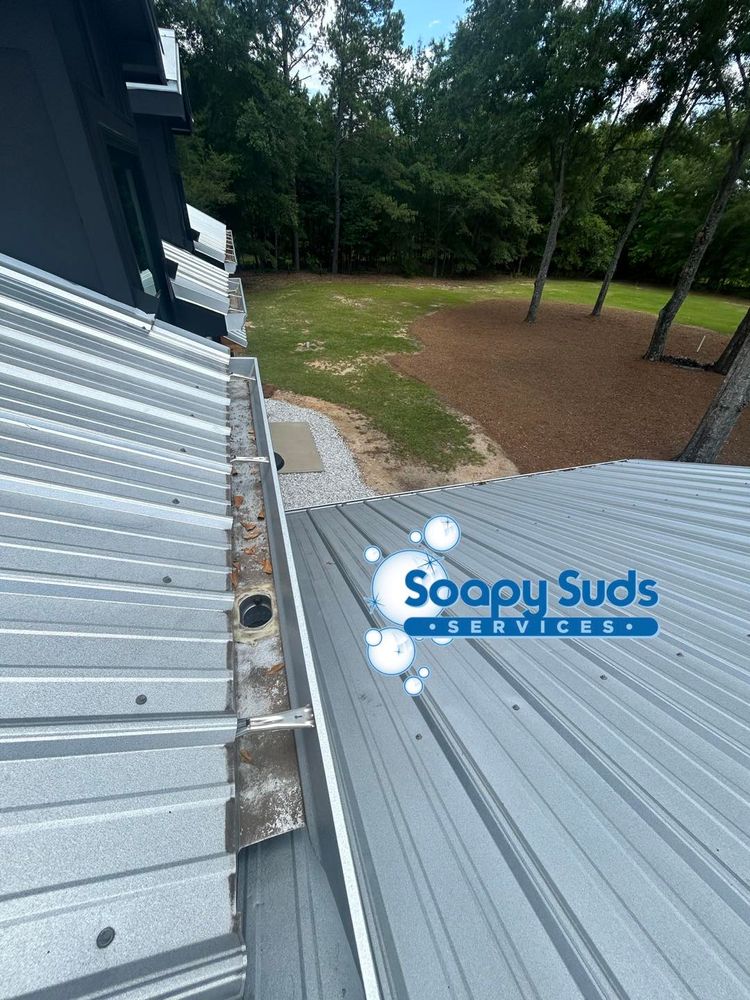 Our professional pressure washing service includes expert roof cleaning to eliminate dirt, grime, and moss build-up. Restore your roof's appearance and extend its lifespan with our effective cleaning solution. for Soapy Suds Services Georgia in Perry, GA