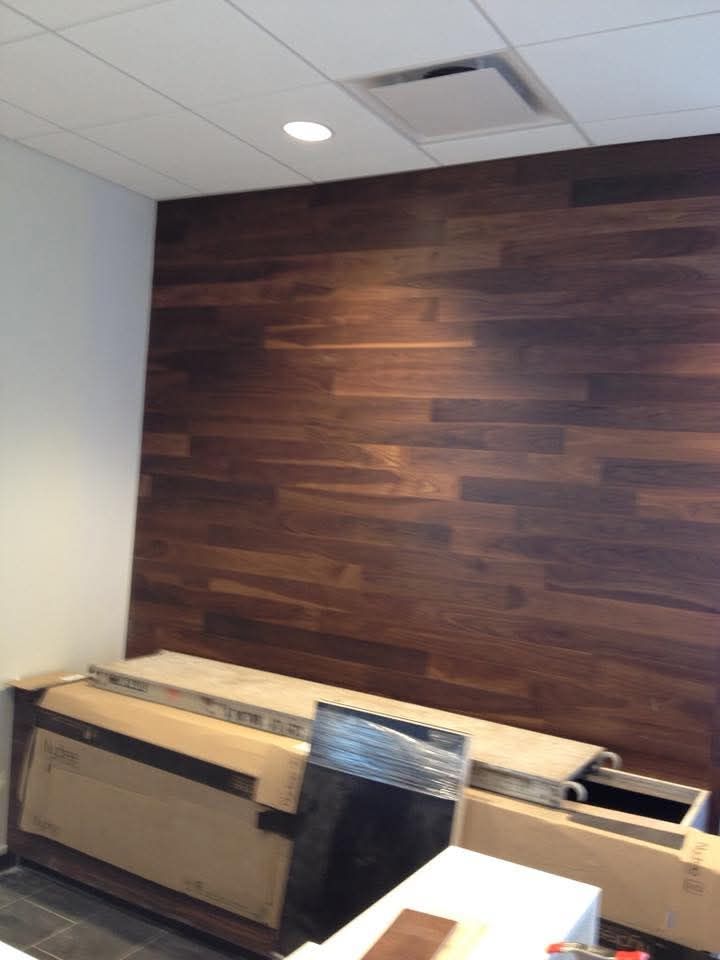 Hardwood wall features for Dawson Custom Interiors in Boise, ID