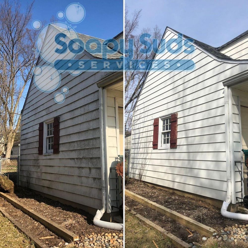 Our Home Softwash service provides a gentle and effective cleaning solution for your home's exterior surfaces, removing dirt, grime, mold, and mildew without causing any damage. for Soapy Suds Services Georgia in Perry, GA